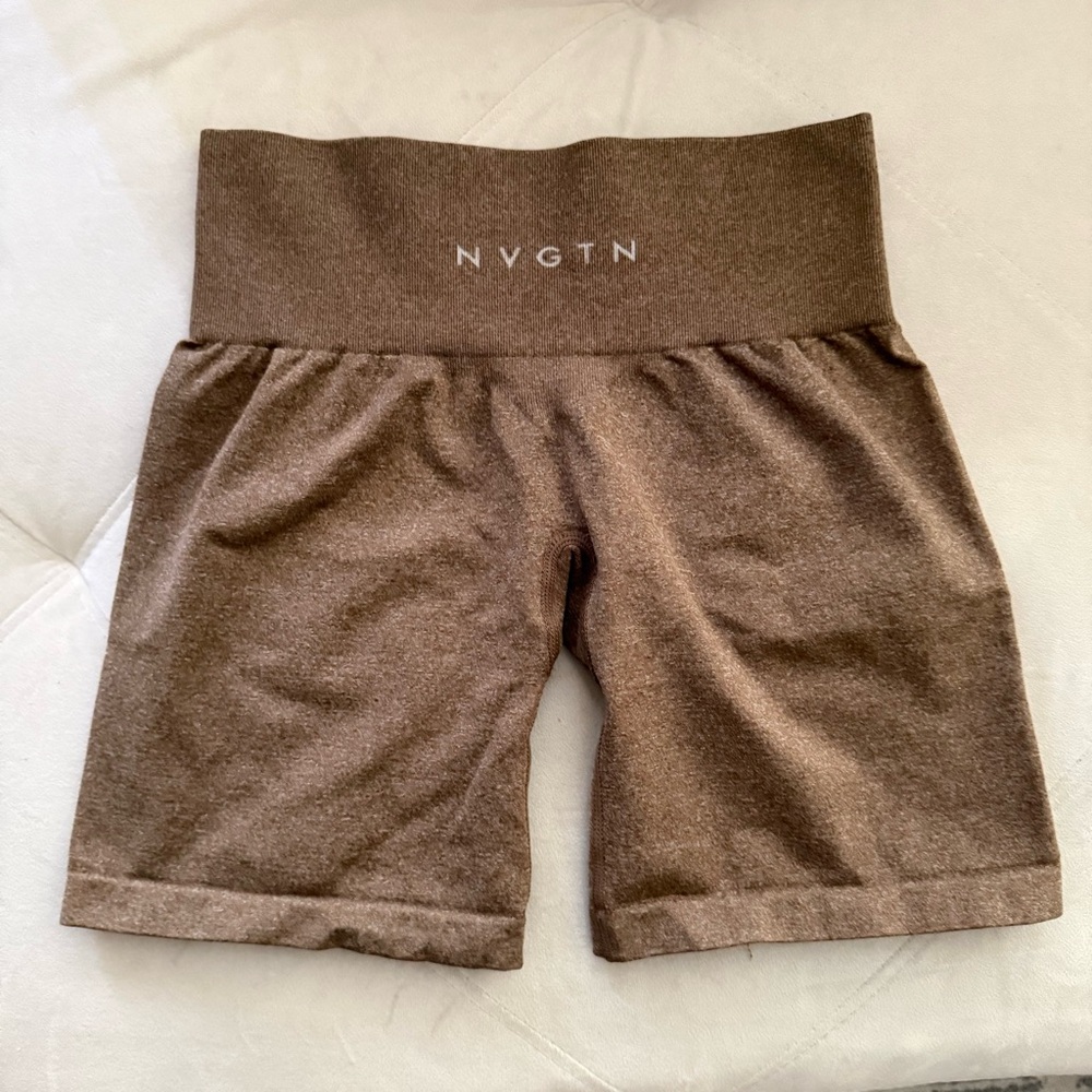 NVGTN Chocolate High-Waisted Shorts